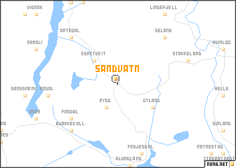 map of Sandvatn