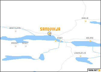map of Sandvikja