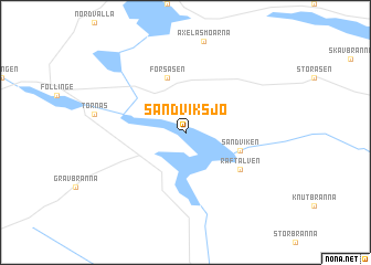 map of Sandviksjö