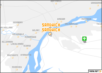 map of Sandwich