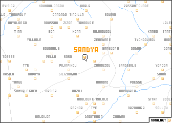 map of Sandya