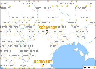 map of Sandy Bay