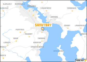 map of Sandy Bay