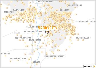 map of Sandy City