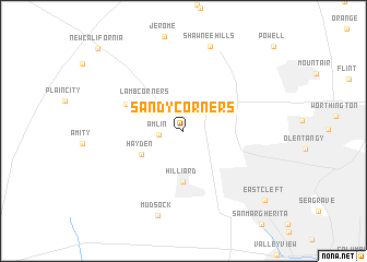 map of Sandy Corners