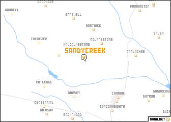 map of Sandy Creek