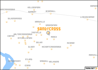 map of Sandy Cross