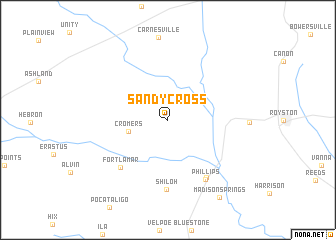 map of Sandy Cross