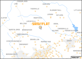 map of Sandy Flat