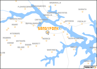 map of Sandy Fork