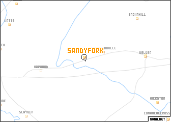 map of Sandy Fork