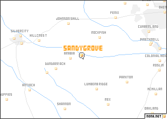 map of Sandy Grove