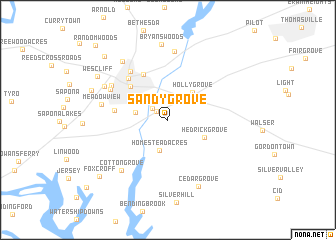 map of Sandy Grove