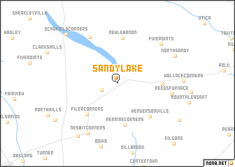 map of Sandy Lake