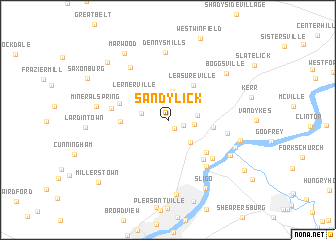 map of Sandy Lick