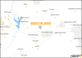 map of Sandy Plains