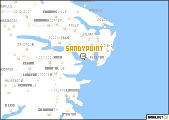 map of Sandy Point