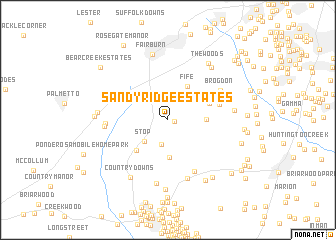 map of Sandy Ridge Estates