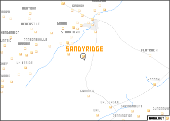 map of Sandy Ridge