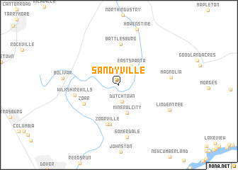 map of Sandyville