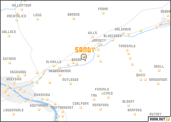 map of Sandy