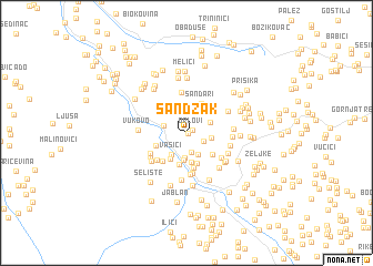 map of Sandžak