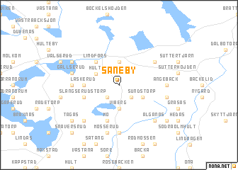 map of Såneby