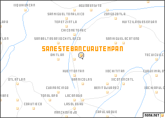 map of San Esteban Cuautempan