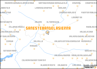 map of San Esteban de la Sierra