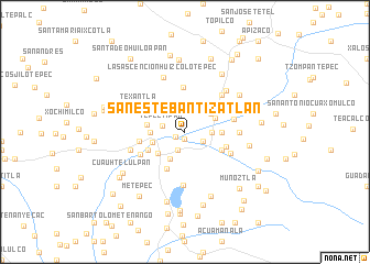 map of San Esteban Tizatlán