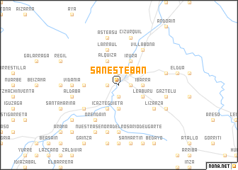 map of San Esteban