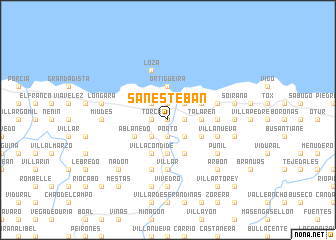 map of San Esteban