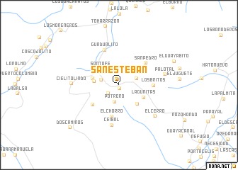 map of San Esteban