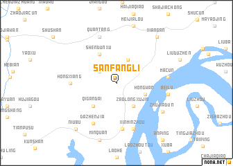 map of Sanfangli
