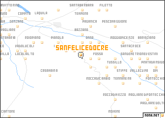 map of San Felice dʼOcre