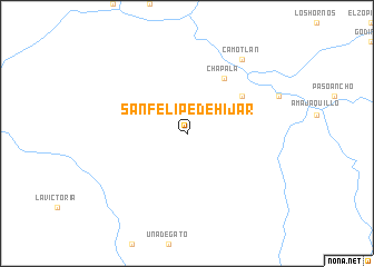 map of San Felipe de Híjar