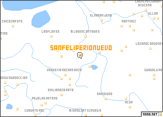 map of San Felipe Río Nuevo