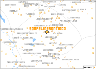 map of San Felipe Santiago