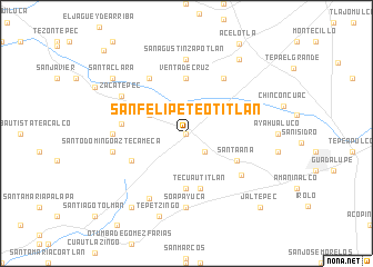 map of San FelipeTeotitlán