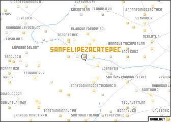 map of San Felipe Zacatepec