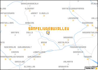 map of San Felíu de Buxalleu