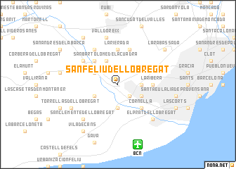 map of San Felíu de Llobregat