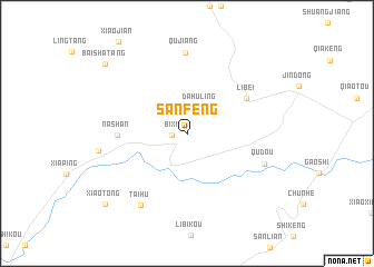 map of Sanfeng