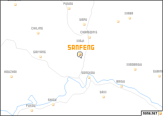 map of Sanfeng