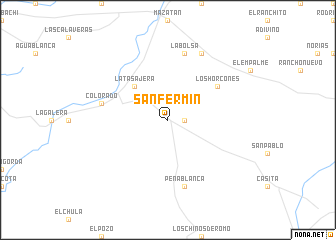 map of San Fermin