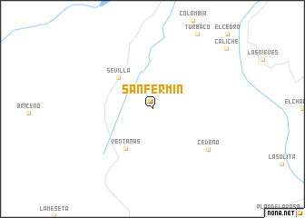 map of San Fermín