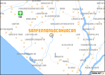 map of San Fernando Cahuacán