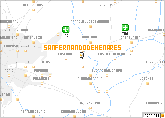 map of San Fernando de Henares