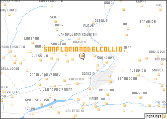 map of San Floriano del Cóllio