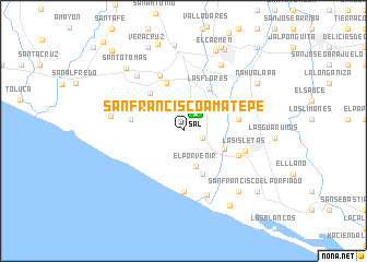 map of San Francisco Amatepe